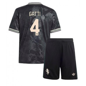 Juventus Federico Gatti #4 Kolmaspaita Lapsille 2025-26 Lyhythihainen (+ shortsit)
